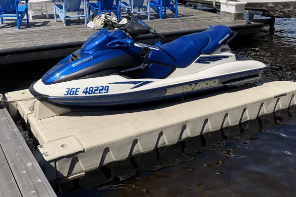 Wave Armor floating dock system for PWC storage