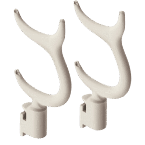 Two curved polyethylene kayak/canoe rack arms for Wave Dock system