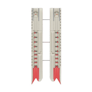 Top view of Wave Armor Pro Pontoon Port with roller alignment and entry guides