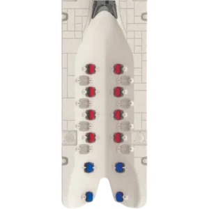Top view of Wave Armor PRO PORT 5′ showing roller layout and molded design