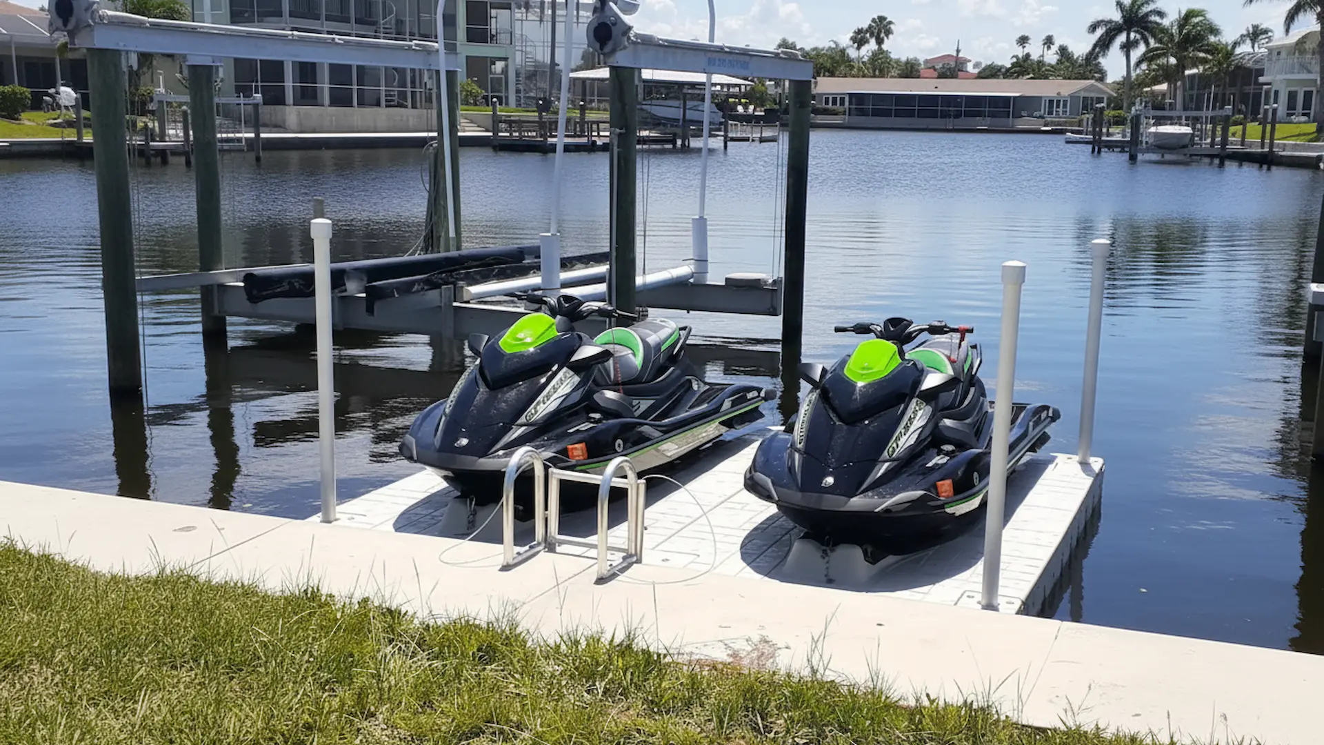 Wave Armor jet ski docks installed