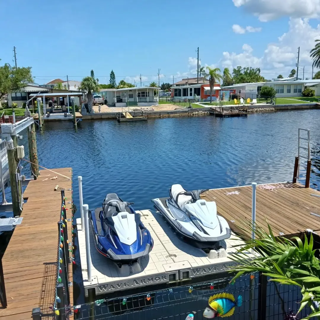 wave armor jet ski dock with wave runner