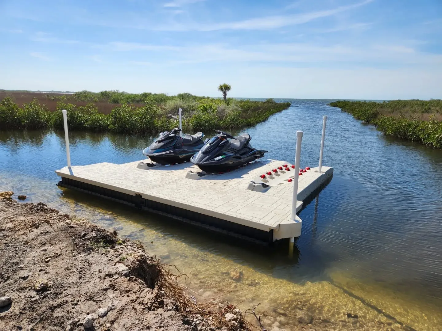 Wave Armor PWC port system on a Florida waterway
