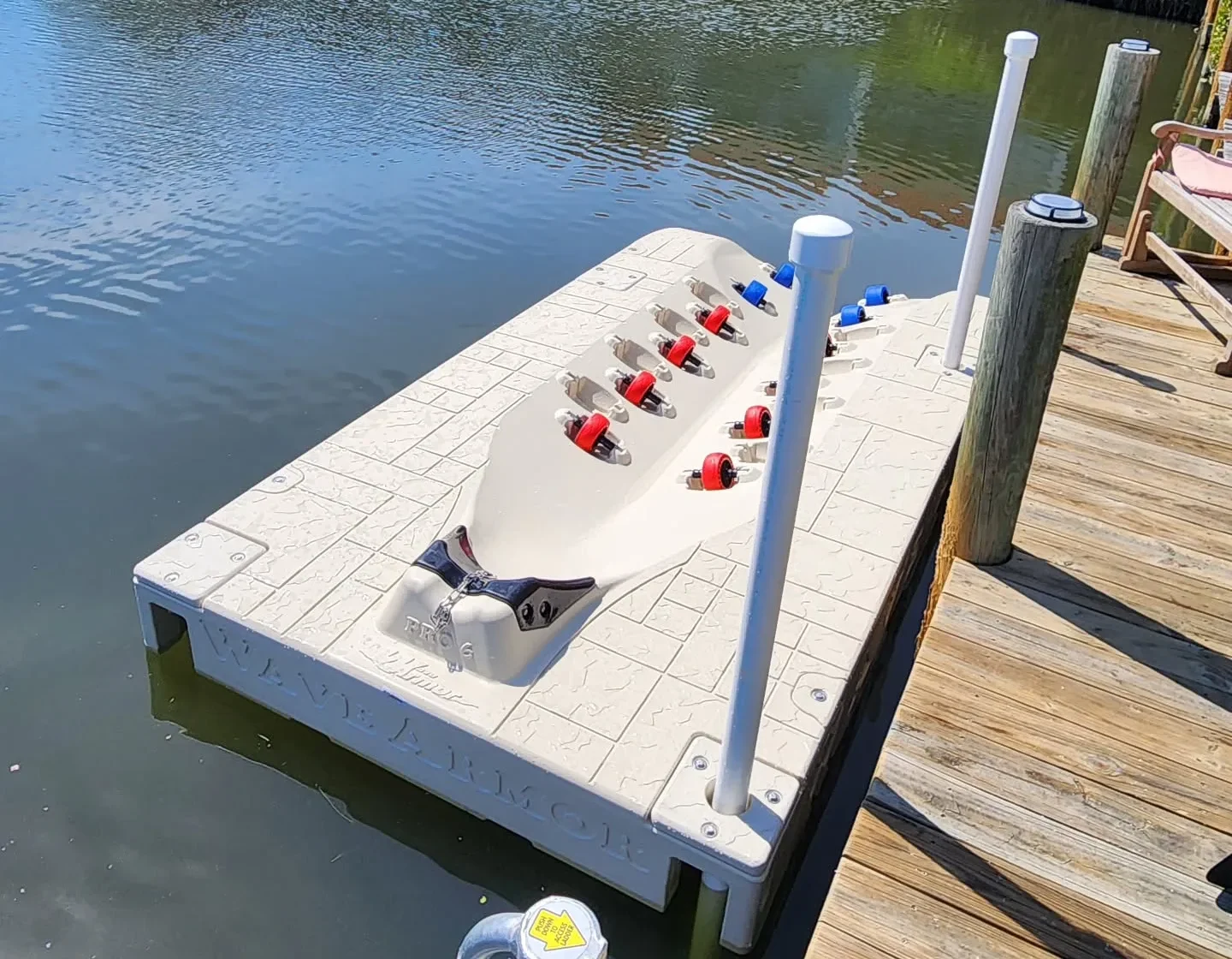 Jet Ski Docks Comparison Wave Armor PWC Port in a Lake Setting
