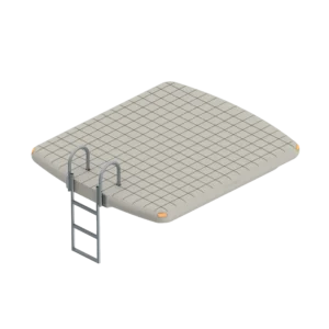 Oasis swim raft tan floating swim platform with ladder Florida