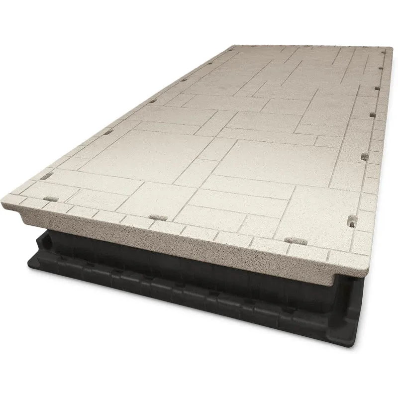 Wave Armor floating dock section showing the textured deck surface and connection edge